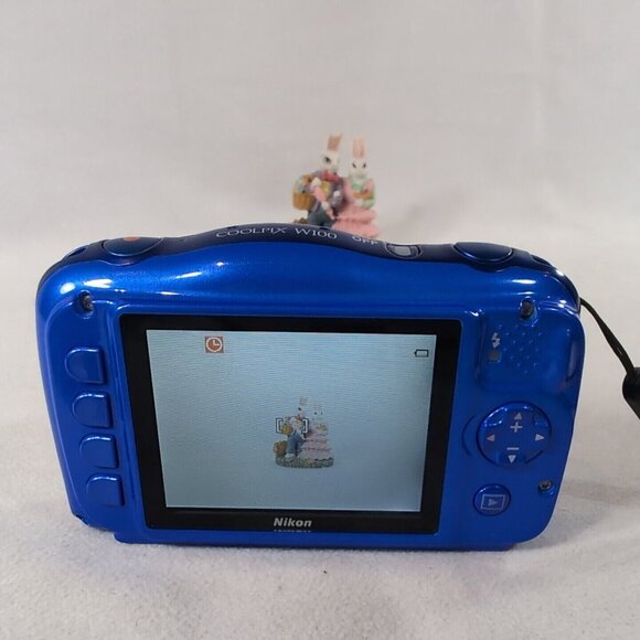 Nikon Coolpix W100 Blue Digital Camera 13.2MP Waterproof 10m Shockproof 1.8m 3X - Picture 6 of 13